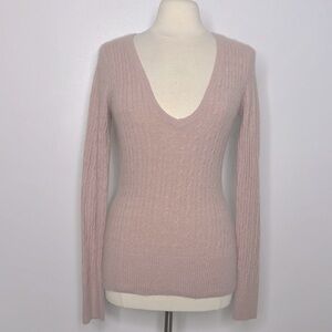AphOrism light pink super soft cozy angora blend sweater, size large